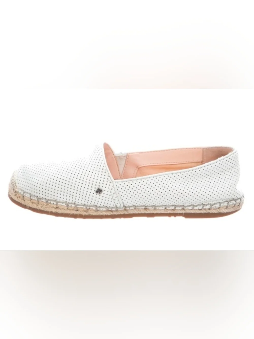 Kate Spade Womans White Slip-On Espadrilles 11m